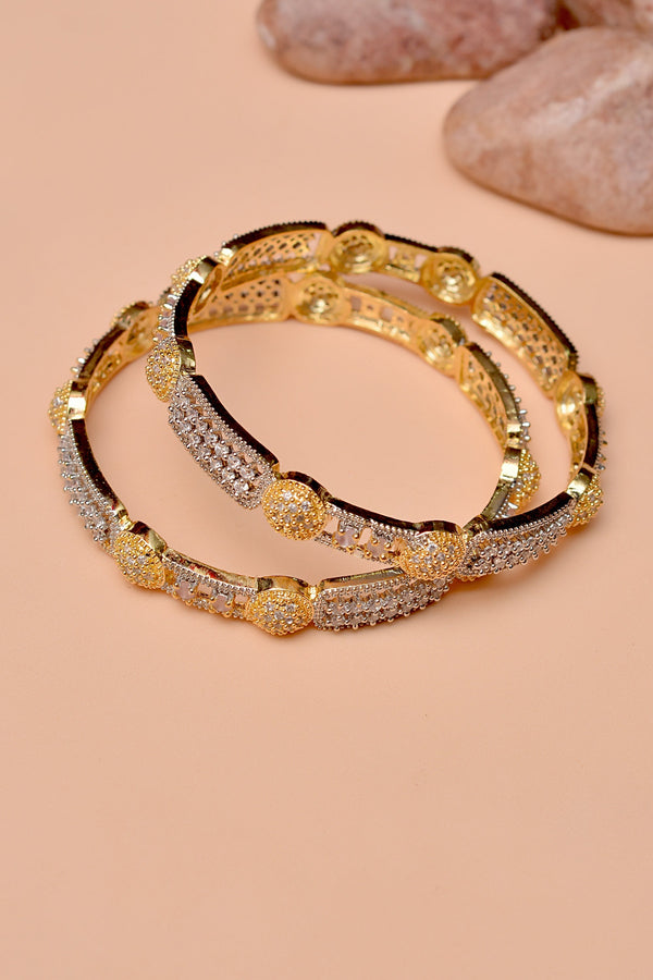 Anzay Jewellery - Size 2-4 Party Wear Golden Bangles