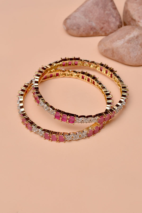 Anzay Jewellery - Size 2-6 Party Wear Red Bangles