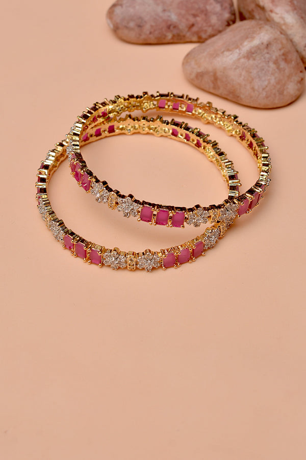 Anzay Jewellery - Size 2-4 Party Wear Red Bangles