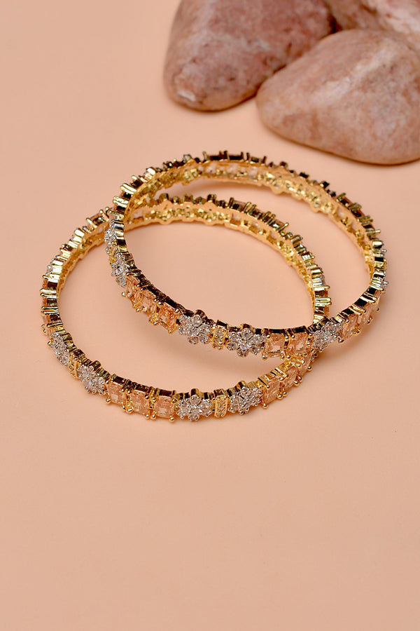 Anzay Jewellery - Size 2-10 Party Wear Champagne Bangles