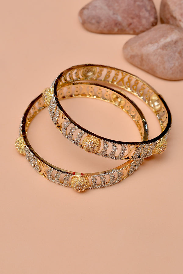 Anzay Jewellery - Size 2-10 Party Wear Golden Bangles