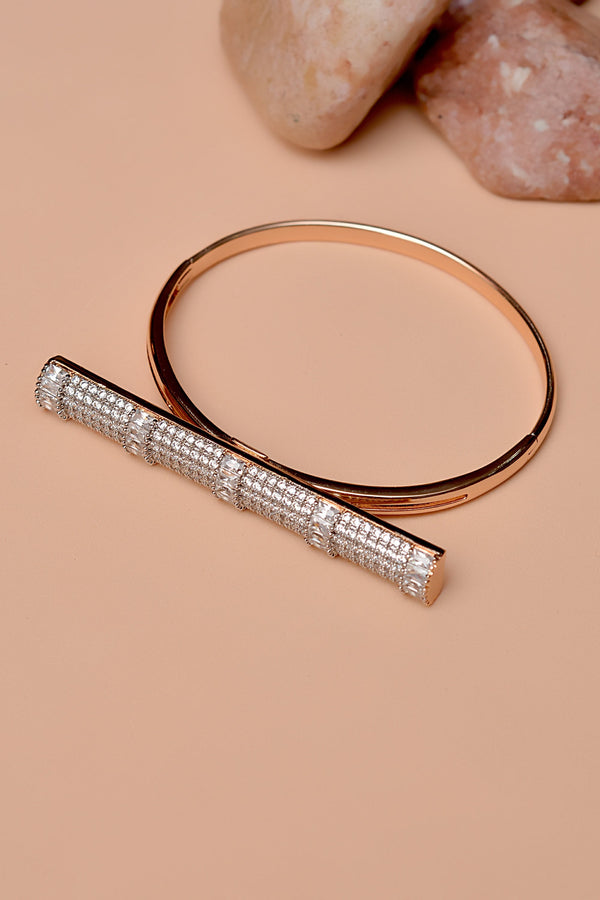 Anzay Jewellery - Size 2-0 Party Wear Dual Tone Karra Bangle
