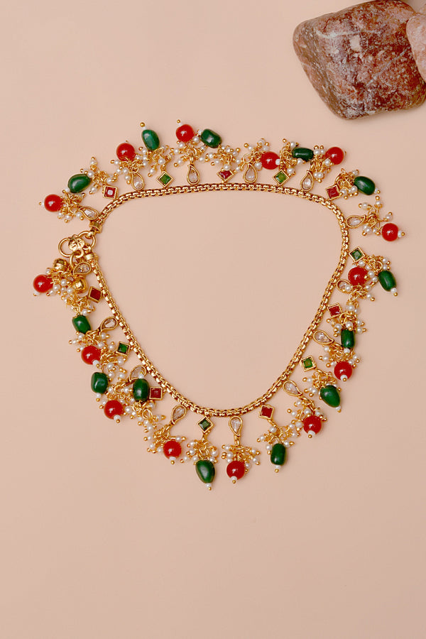 Anzay Jewellery - Party Wear Multicolor Anklet