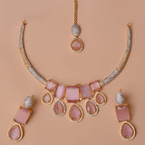 Anzay Jewellery - Party Wear Pink Party Set