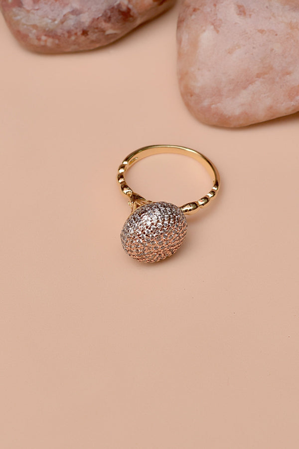 Anzay Jewellery - Size 7 Party Wear Dual Tone Ring