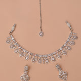 Anzay Jewellery - Party Wear Silver Party Set
