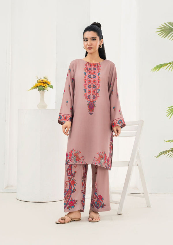 YoloPret - 2Pc Printed Arabic Silk AML-W25-0043