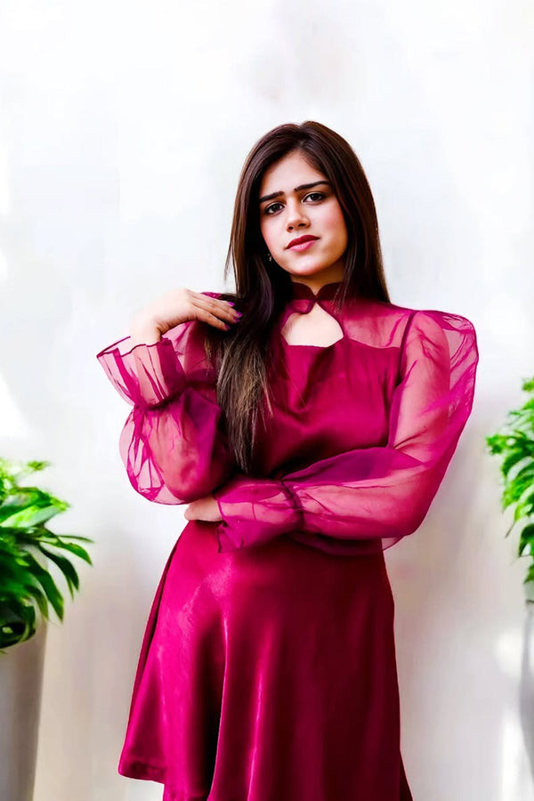 Noorangi - Stitched Tops CHERRY Pakistani Dress