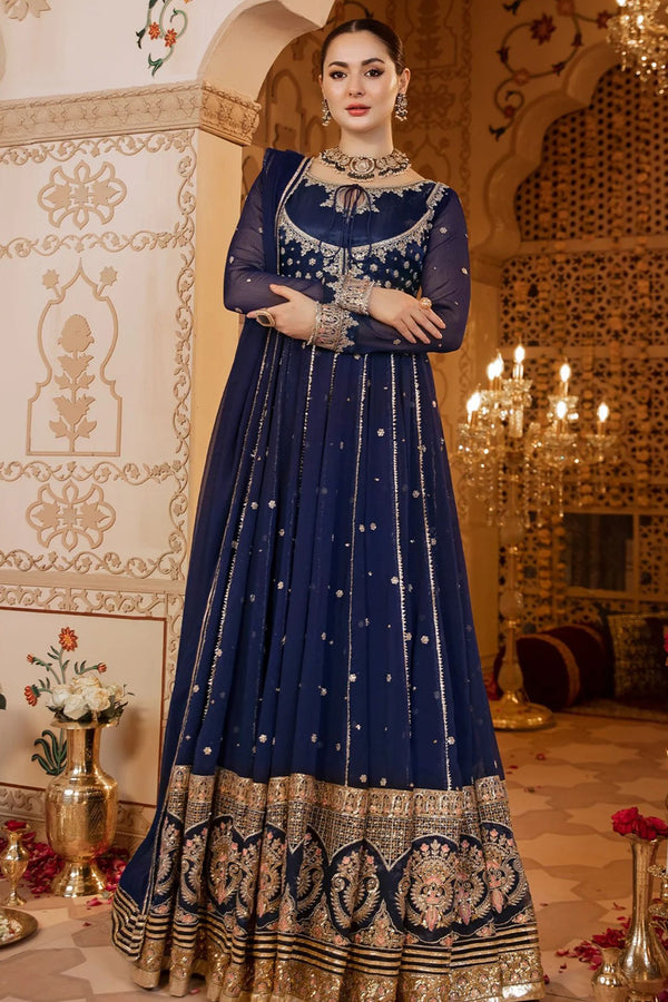 Al Siyaab - NELOFAR 3 PC Stitched Chiffon Festive Wear Dress