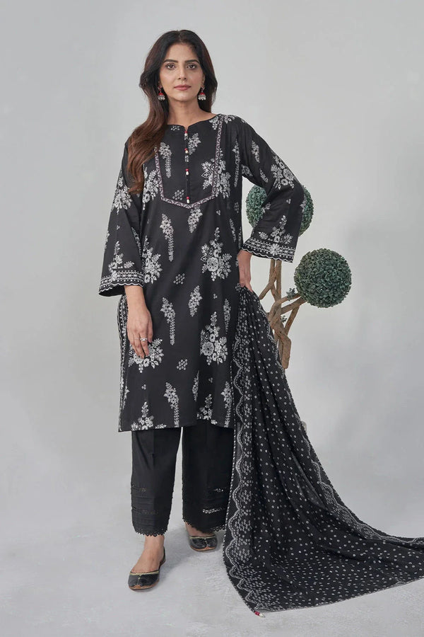 2PC Stitched Printed Lawn Shirt and Dupatta RKTW-3059 Printed KHAS STORES 