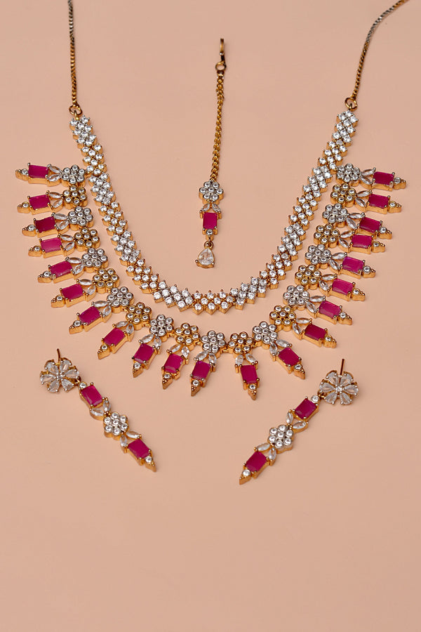 Anzay Jewellery - Engagement & Wedding Red Party Set