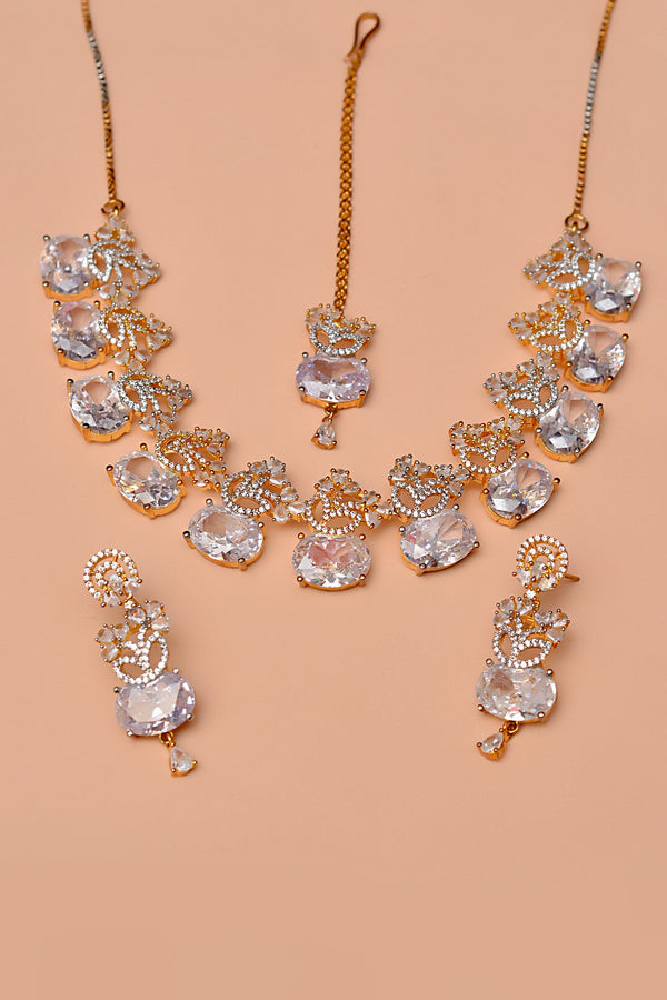 Anzay Jewellery - Engagement & Wedding Golden Party Set