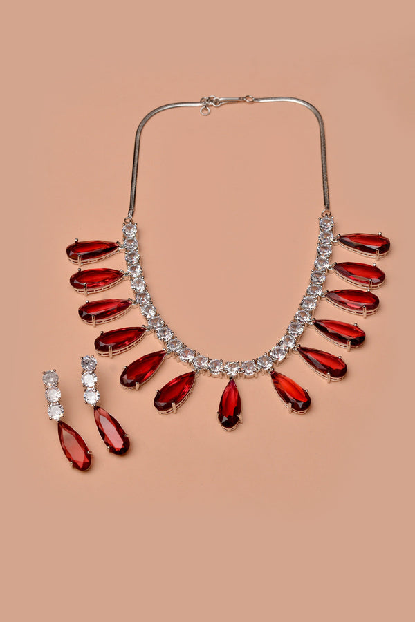 Anzay Jewellery - Engagement & Wedding Red Party Set
