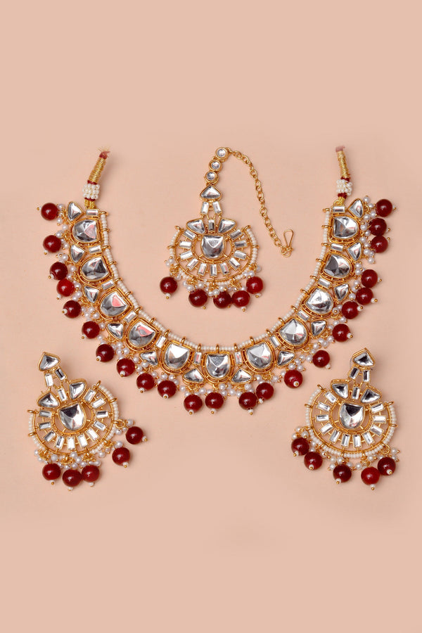Anzay Jewellery - Engagement & Wedding Red Party set