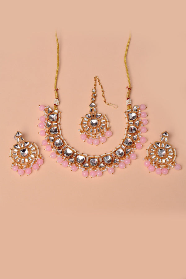 Anzay Jewellery - Engagement & Wedding Pink Party set