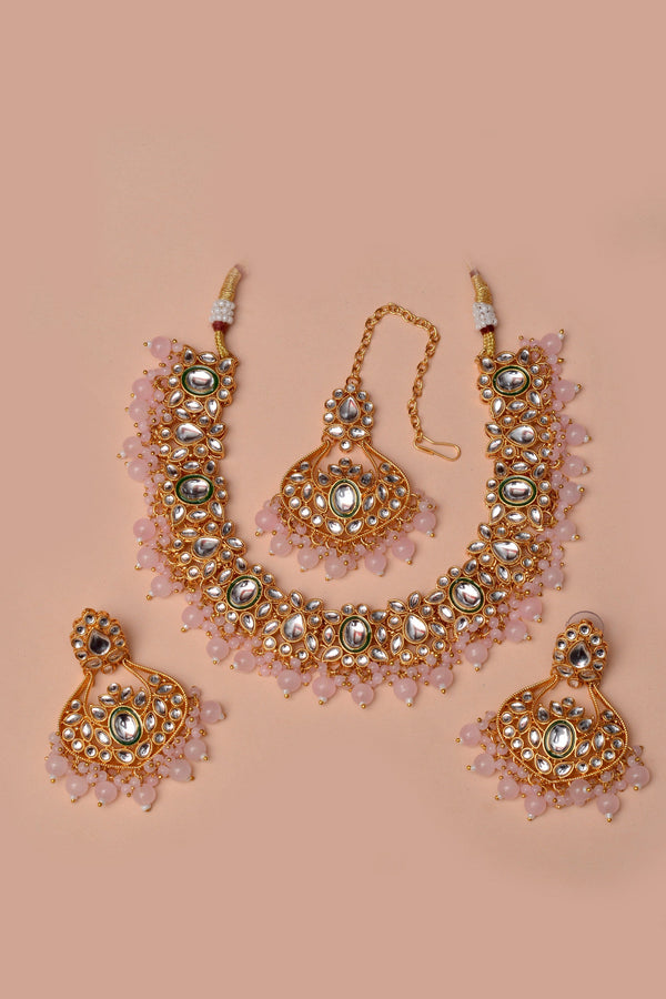 Anzay Jewellery - Engagement & Wedding Pink Party Set