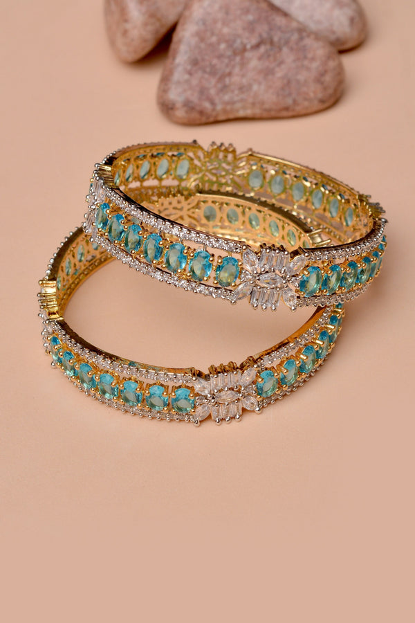Anzay Jewellery - Size 2-6 Engagement & Wedding Blue Bangles