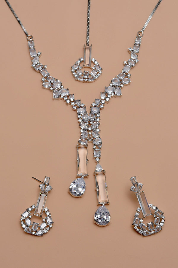 Anzay Jewellery - Engagement & Wedding Silver Party Set