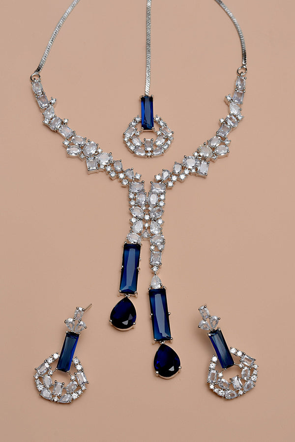 Anzay Jewellery - Engagement & Wedding Blue Party Set