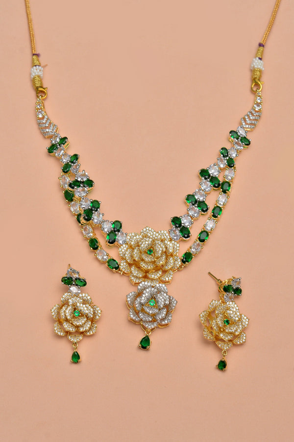 Anzay Jewellery - Engagement & Wedding Green Party Set