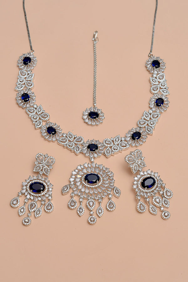 Anzay Jewellery - Engagement & Wedding Blue Party Set