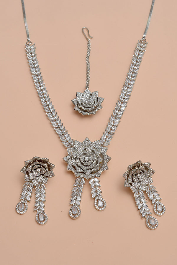 Anzay Jewellery - Engagement & Wedding Silver Party Set