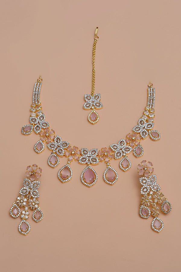 Anzay Jewellery - Engagement & Wedding Pink Party Set
