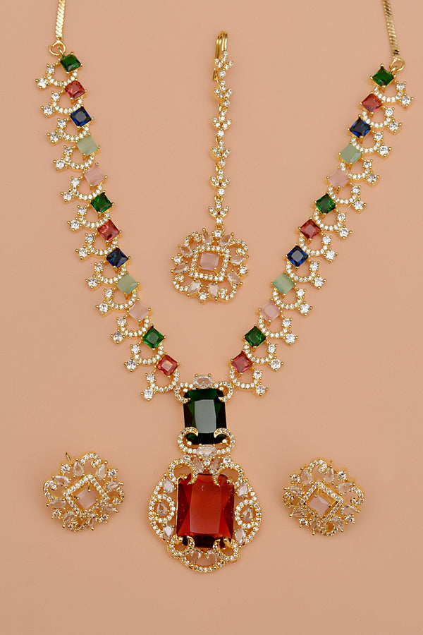 Anzay Jewellery - Engagement & Wedding Multicolor Party Set