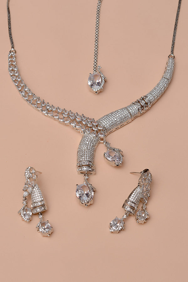 Anzay Jewellery - Engagement & Wedding Silver Party Set