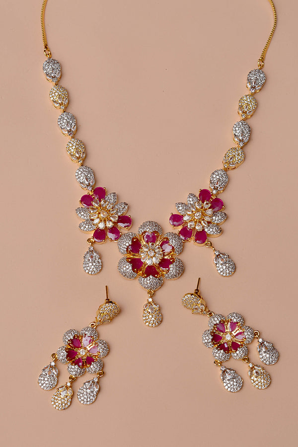 Anzay Jewellery - Engagement & Wedding Red Party Set