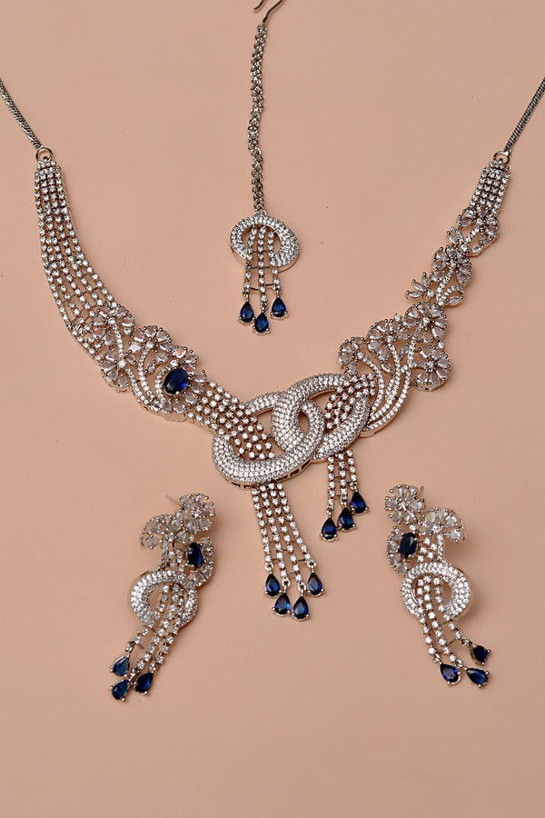 Anzay Jewellery - Engagement & Wedding Blue Party Set
