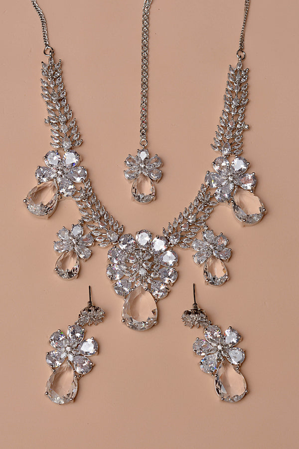 Anzay Jewellery - Engagement & Wedding Silver Party Set