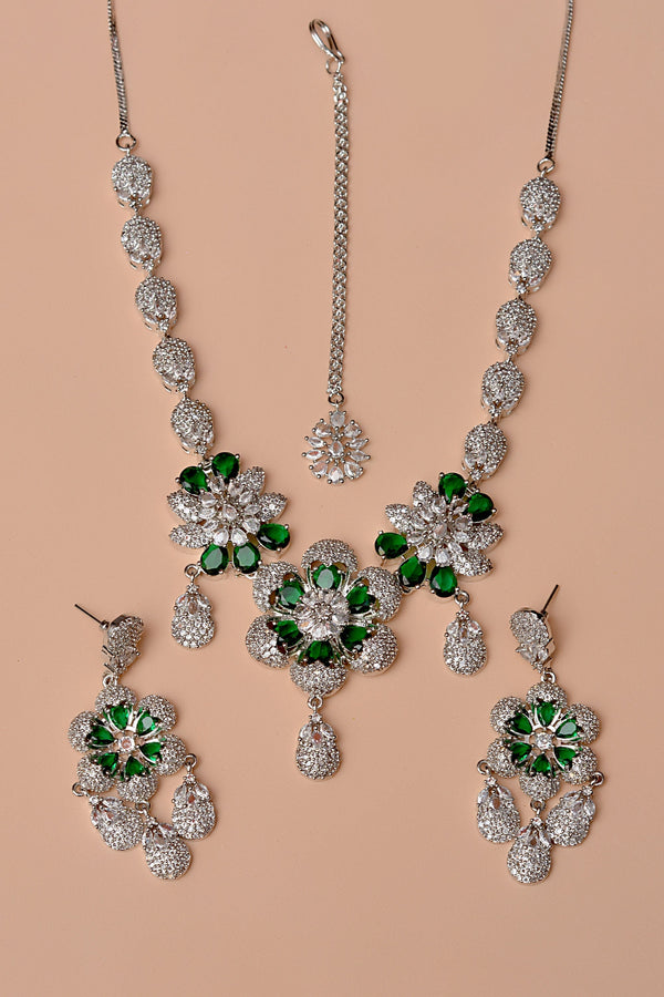 Anzay Jewellery - Engagement & Wedding Green Party Set