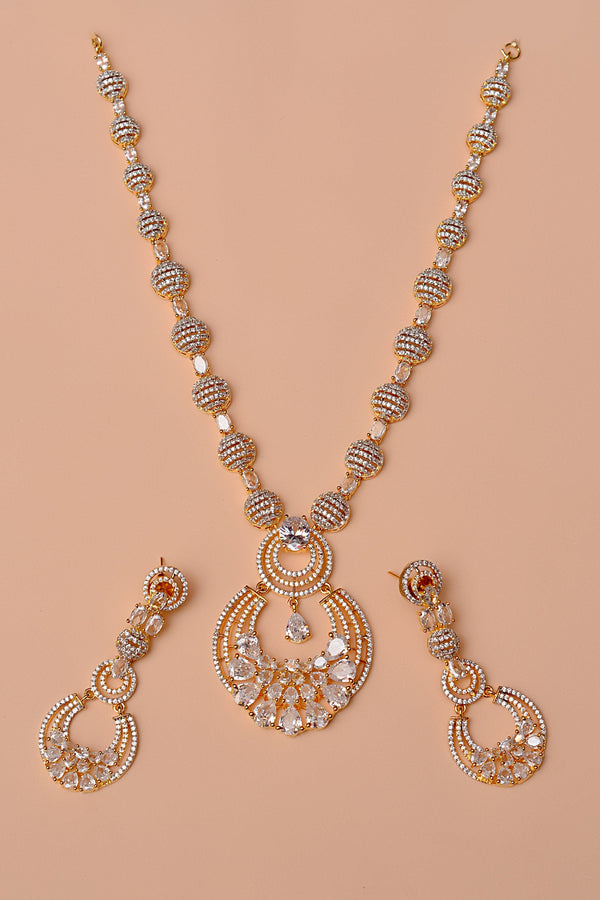 Anzay Jewellery - Engagement & Wedding Golden Party Set