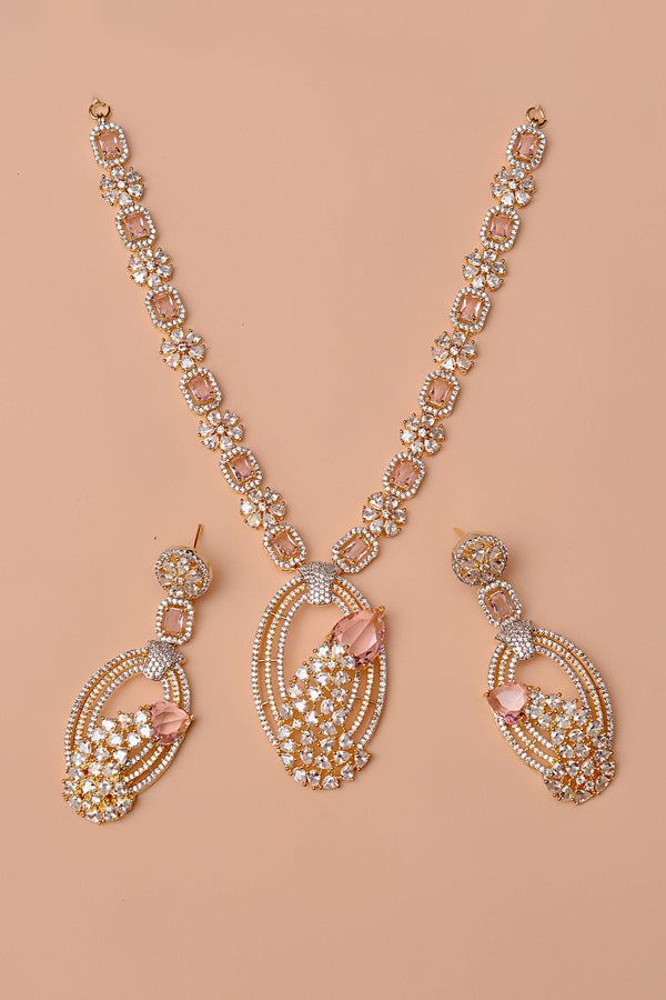 Anzay Jewellery - Engagement & Wedding Pink Party Set