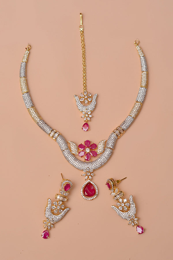 Anzay Jewellery - Engagement & Wedding Red Party Set