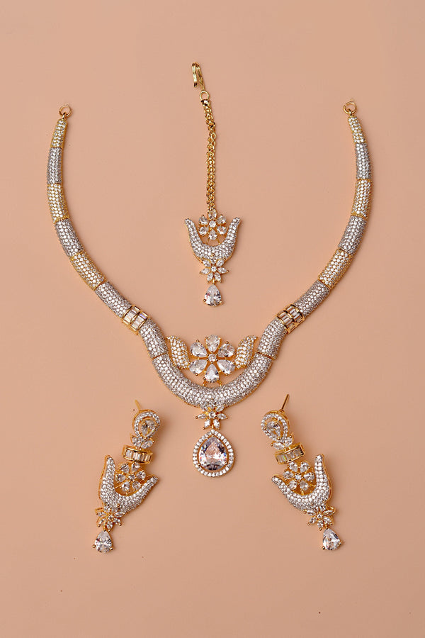 Anzay Jewellery - Engagement & Wedding Dual Tone Party Set
