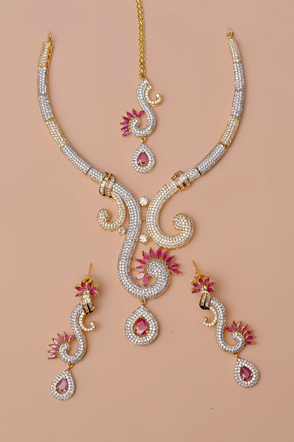 Anzay Jewellery - Engagement & Wedding Red Party Set