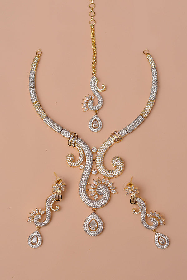 Anzay Jewellery - Engagement & Wedding Golden Party Set