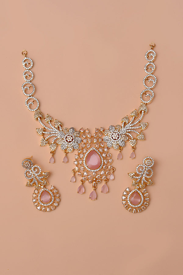 Anzay Jewellery - Engagement & Wedding Pink Party Set