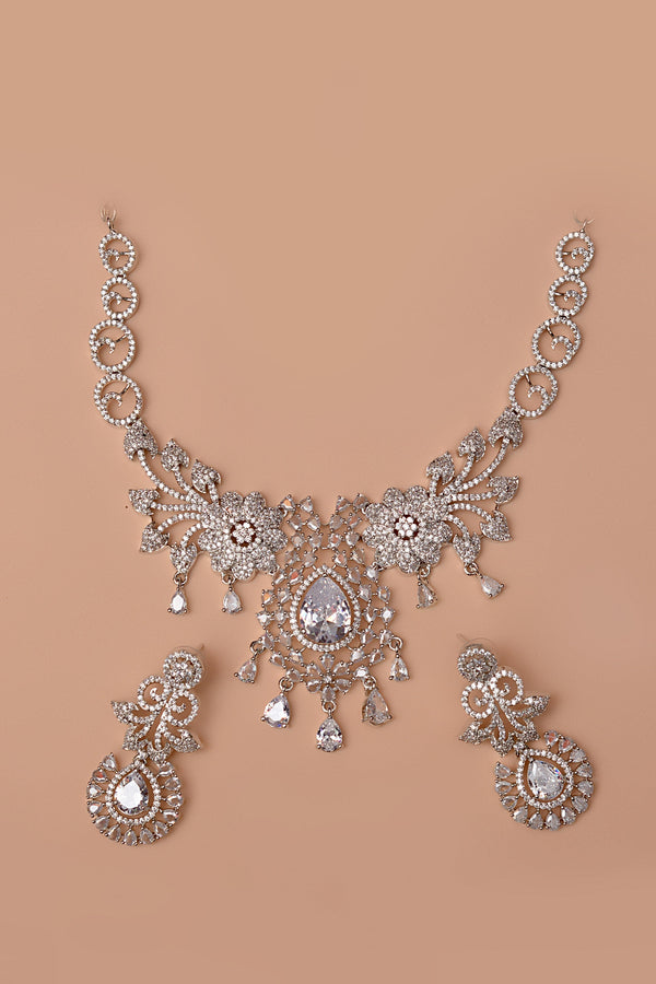 Anzay Jewellery - Engagement & Wedding Silver Party Set