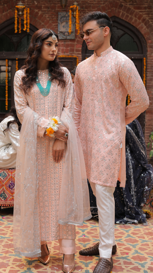 Edge Republic - CP 4  Women's & Men's Bliss Peach Couple Dress