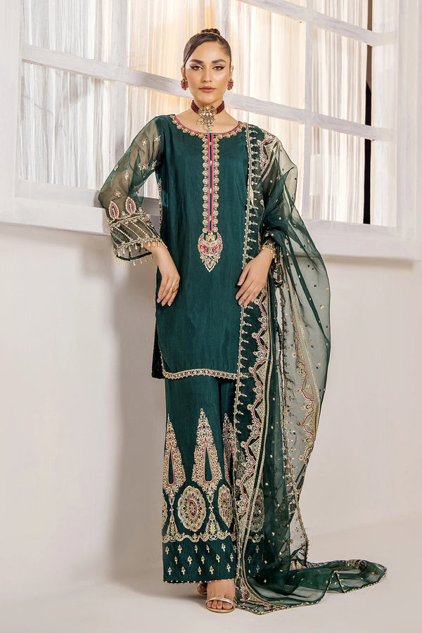 Noorangi - Stitched Pret Zenia Green Pakistani Dress