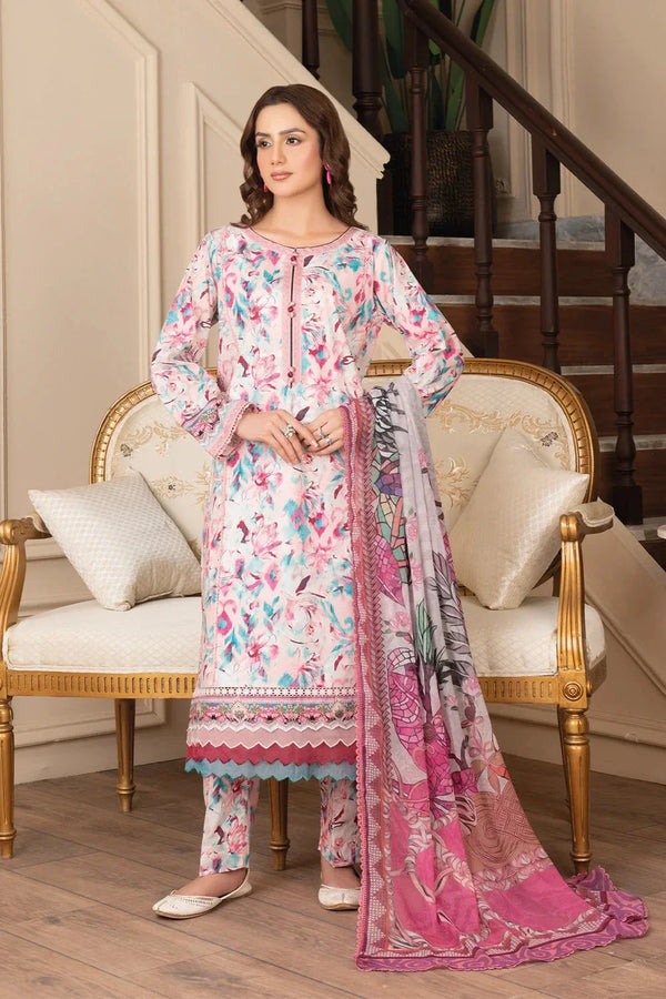 Khas Store - 3PC Printed Unstitched Cambric Suit KCC-3539
