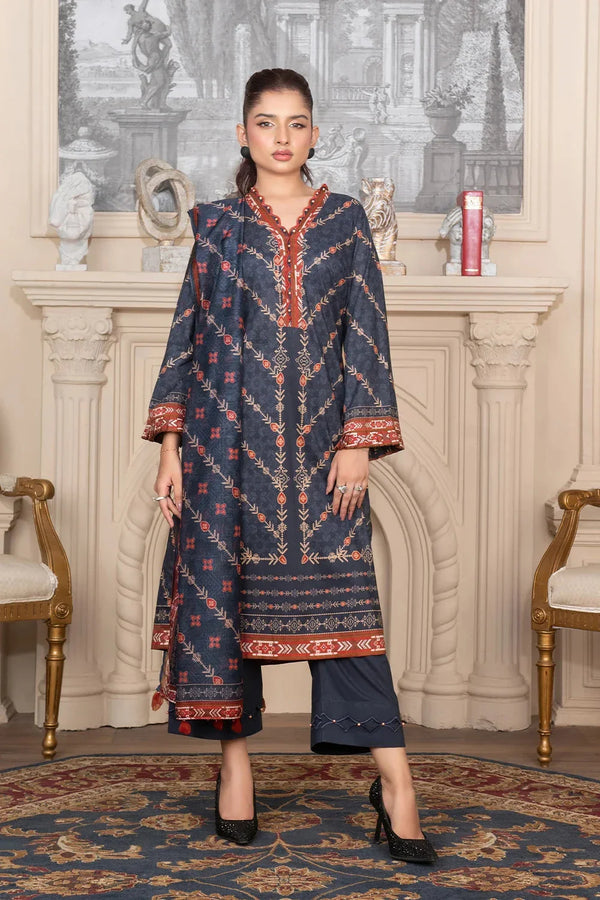 Khas Store - 3PC Printed Unstitched Cambric Suit KCC-3547