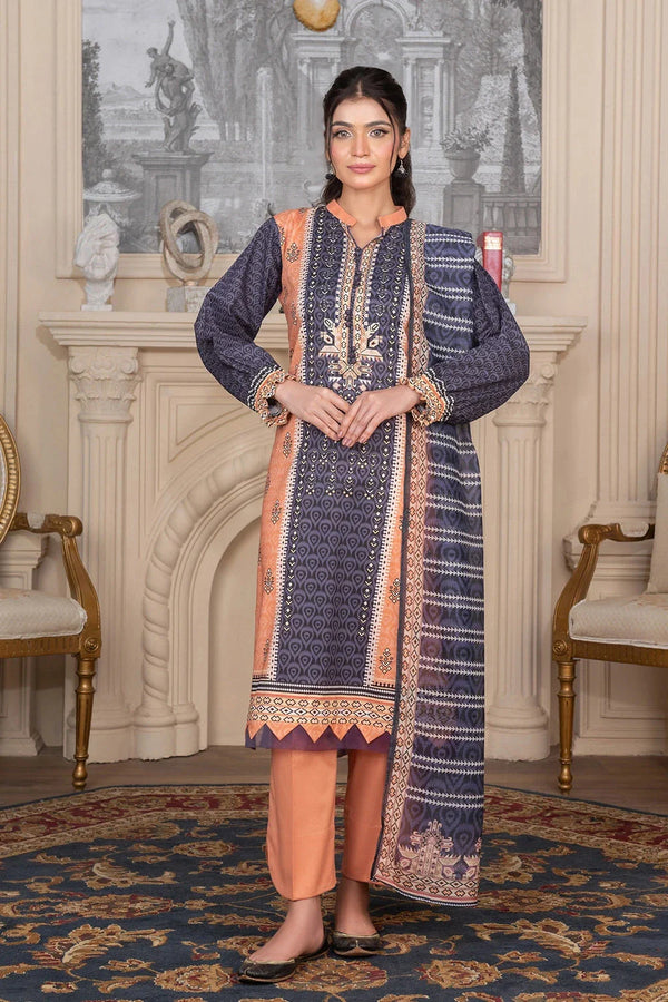 Khas Store - 3PC Printed Unstitched Cambric Suit KCC-3548