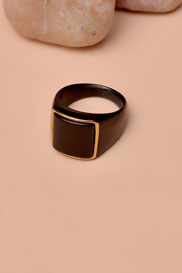 Anzay Jewellery - Size 8 Gifting Black Ring