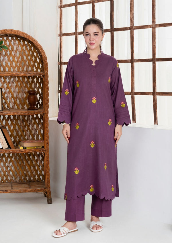 YoloPret - 2pc Multi Embroidered Khaddar AML-W25-0008