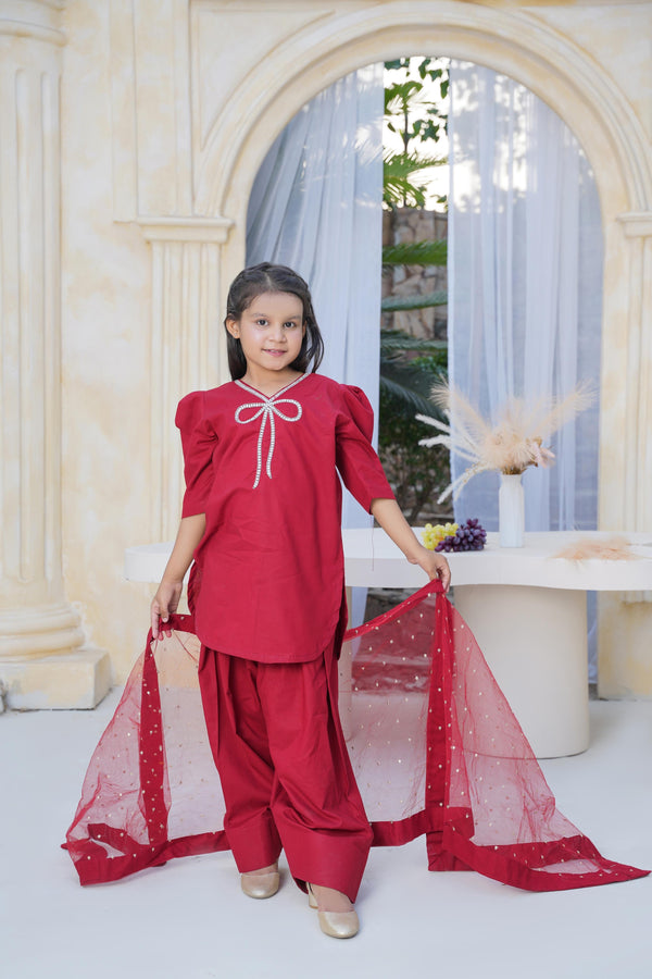 Desi Stitch - Bow eid special  Eastern Wear For Girls