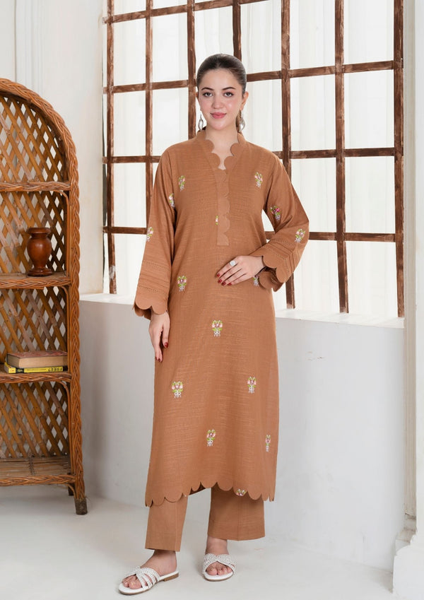 YoloPret - 2pc Multi Embroidered Khaddar AML-W25-0009